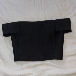 Cropped elegant off the shoulder top